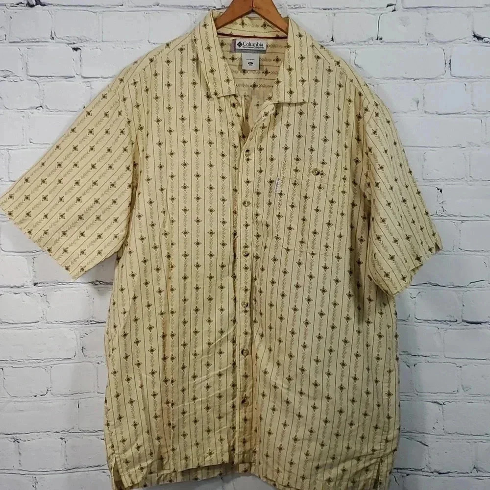 Columbia Vertex Mens Button Up Western Short Sleeve Shirt Size XL